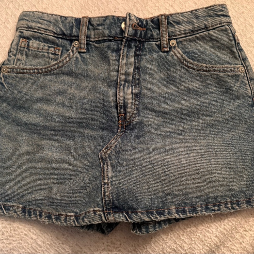 Zara Blue Denim Skort
